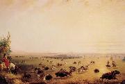 Surround of Buffalo by Indians Miller, Alfred Jacob